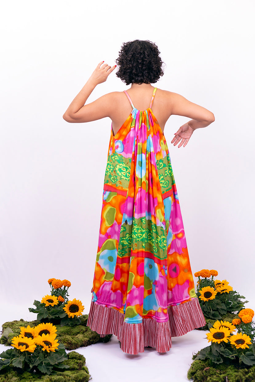 VESTIDO ESPIRAL ESTAMPA VINTAGE