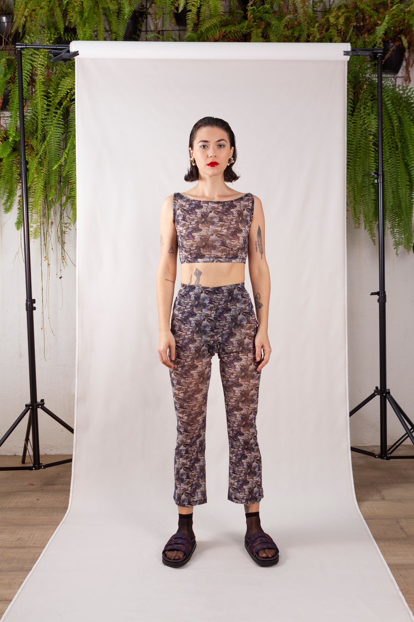 CALÇA MIA TULE ESTAMPA ROCHER