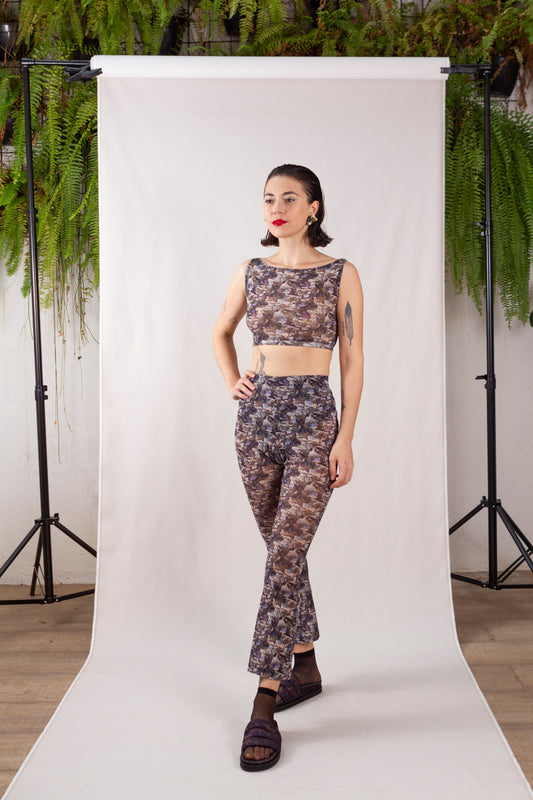 CALÇA MIA TULE ESTAMPA ROCHER