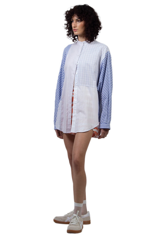 CAMISA FE MANGA MORCEGO LISTRADO