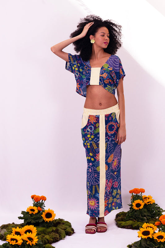 BLUSA LEILA SEDA ESTAMPADA