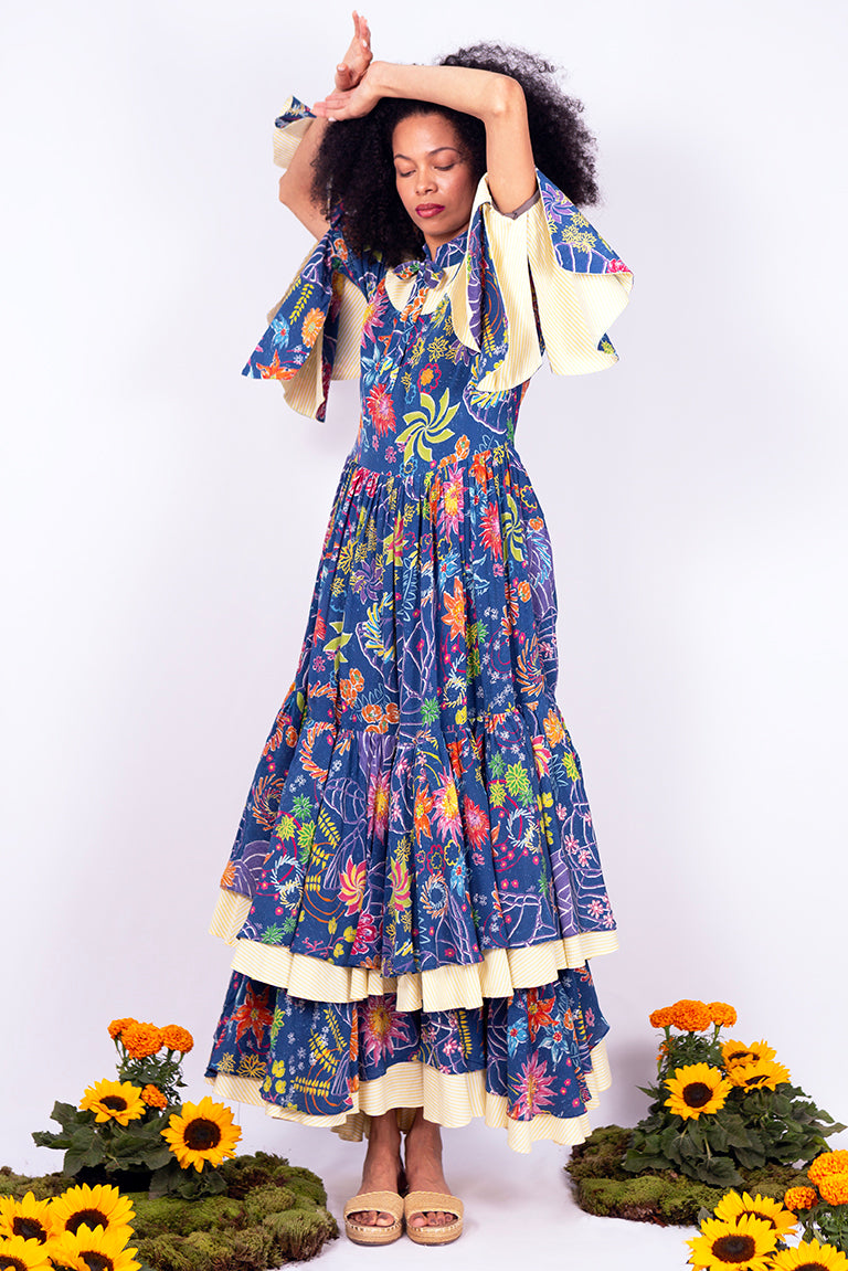 VESTIDO GISELLE LONGO ESTAMPADO