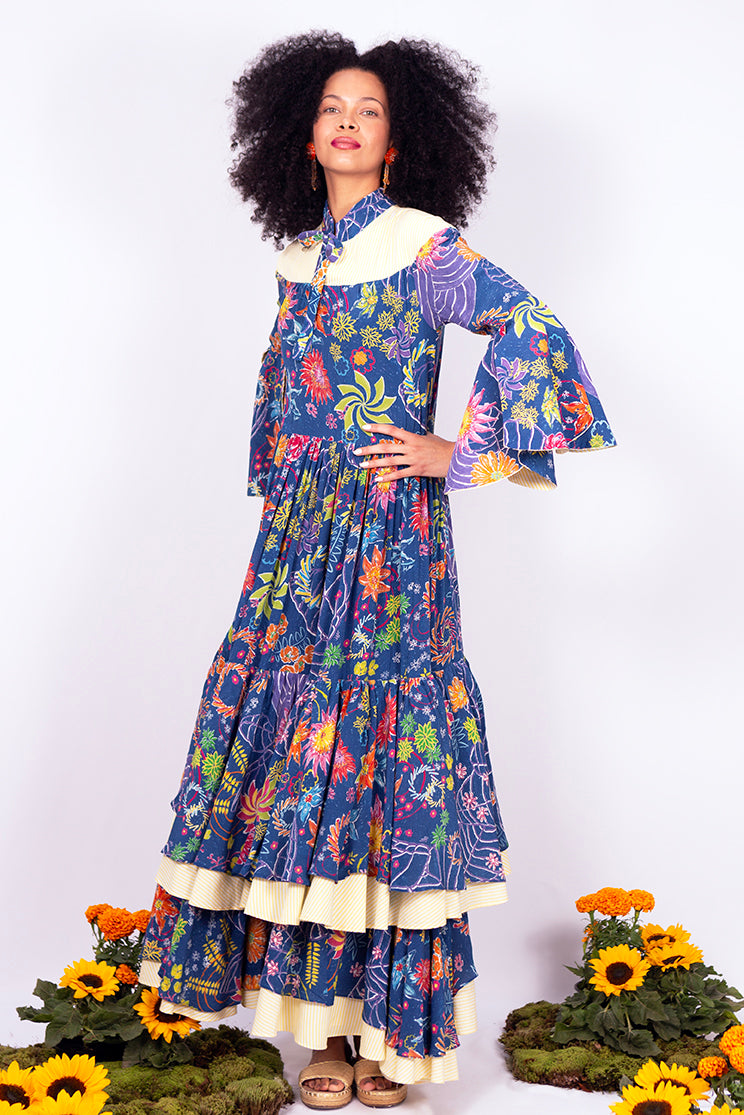 VESTIDO GISELLE LONGO ESTAMPADO